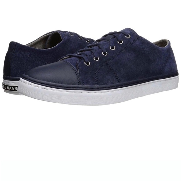 Cole Haan Other - Men’s COLE HAAN Falmouth navy blue suede leather sneakers. Size 11.5
